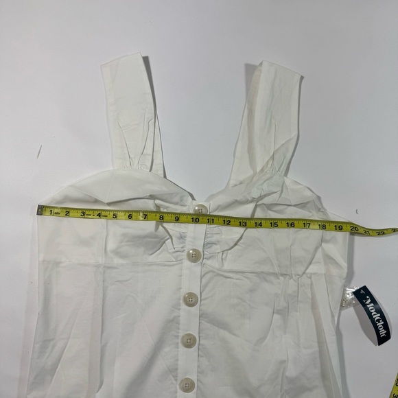 New ModCloth Serene Serenade Tank Top White Size 16W - Picture 6 of 7